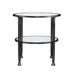 Round end table with glass tabletop Image 3