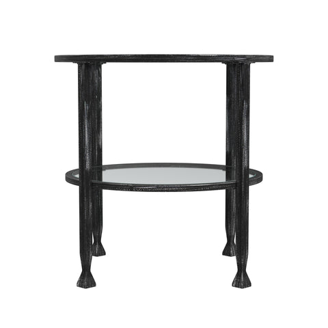 Image of Round end table with glass tabletop Image 6