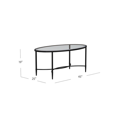 Image of Sleek, oval-shaped coffee table Image 8