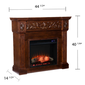 Timelessly designed electric fireplace with touch screen Image 6