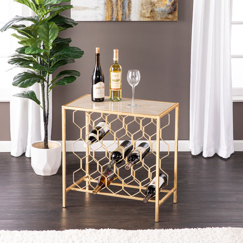 Image of Wine storage rack or decorative side table Image 1