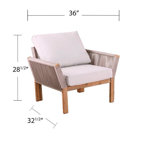 Patio accent chair w/ cushions Image 9