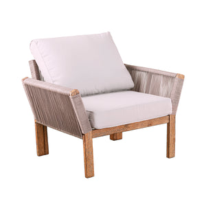 Set of 2 patio accent chairs w/ cushions Image 3