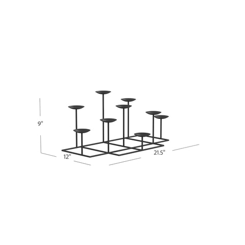 Image of Iron candelabra with wax candle holders Image 10