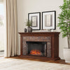 Faux stone electric fireplace with 33" wide firebox Image 1