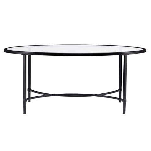 Image of Sleek, oval-shaped coffee table Image 3