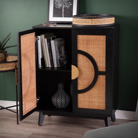 Image of Elevated black accent cabinet  Image 9
