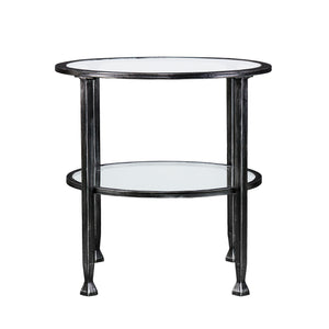 Round end table with glass tabletop Image 5