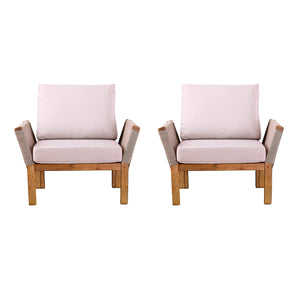 Set of 2 patio accent chairs w/ cushions Image 5