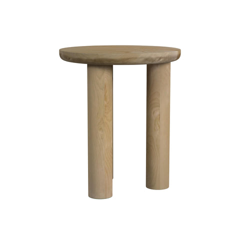 Image of Round, artisanal-style side table Image 6