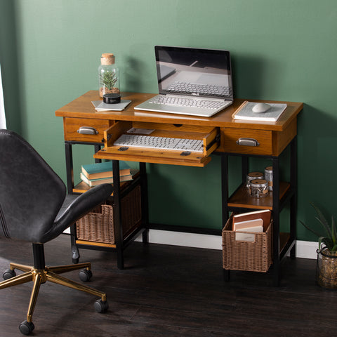 Image of Small space writing desk with storage Image 7