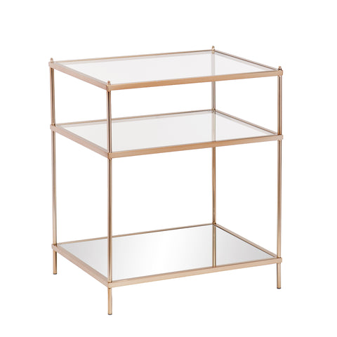 Image of Three-tier side table with display storage Image 7
