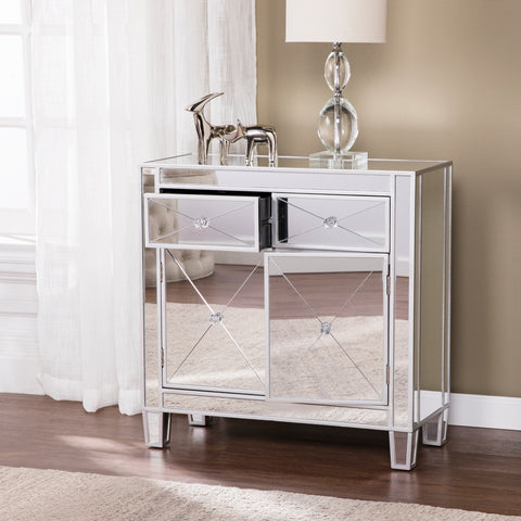 Image of Ultra chic mirrored accent cabinet Image 3