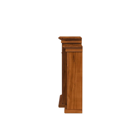 Image of Handsome bookcase fireplace with striking woodwork details Image 5