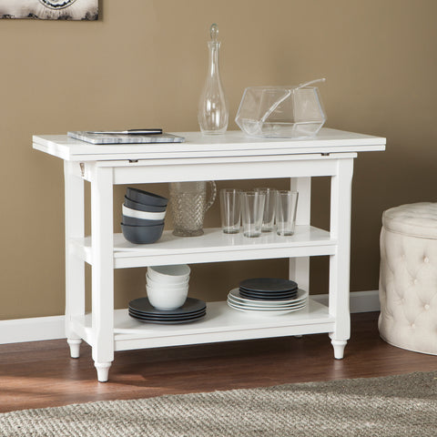 Image of Sofa table expands to kitchen or dining table Image 2