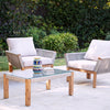 Set of 2 patio accent chairs w/ cushions Image 1