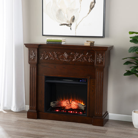 Image of Timelessly designed electric fireplace with touch screen Image 3