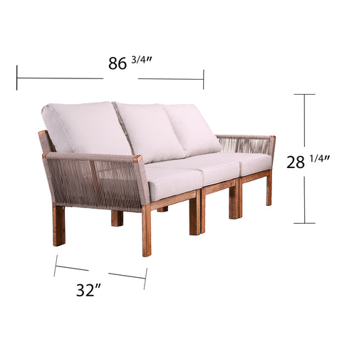 Image of Outdoor sofa w/ removable cushions Image 8