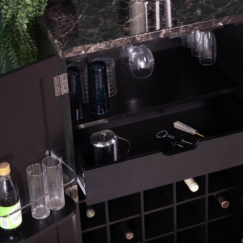 Image of Double-door wine bar w/ faux marble countertop Image 10