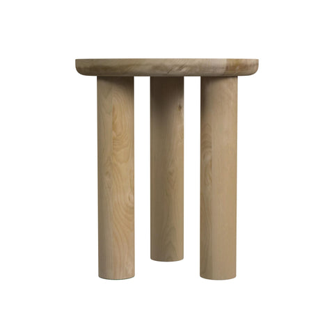 Image of Round, artisanal-style side table Image 5