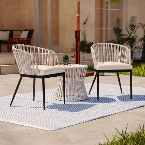 Image of Pair of casual patio chairs Image 1