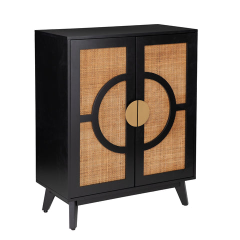 Image of Elevated black accent cabinet  Image 7