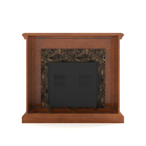 Image of Touch screen electric fireplace with traditional mantel Image 7