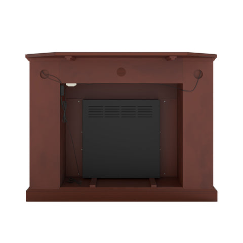Image of Electric firepace with faux stone surround Image 7