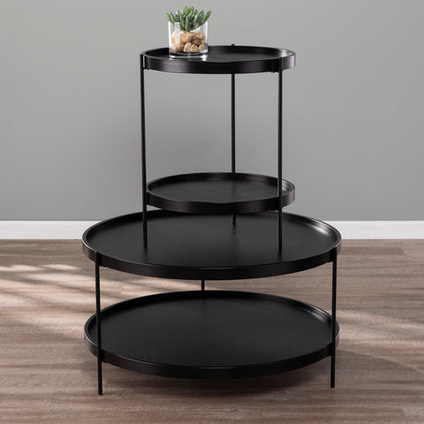 Image of Round coffee table w/ storage Image 9
