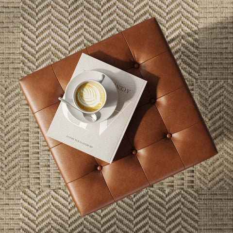 Image of Modern upholstered ottoman Image 2