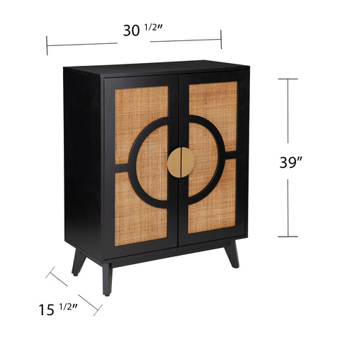 Image of Elevated black accent cabinet  Image 2