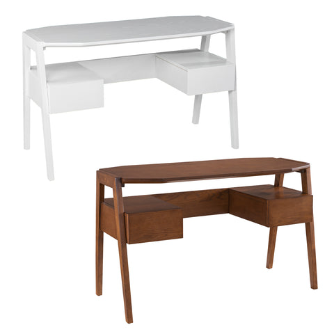 Image of Two-drawer computer desk Image 9