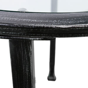 Round end table with glass tabletop Image 8