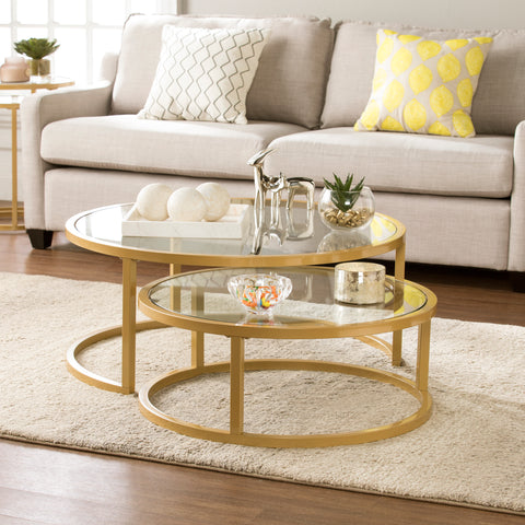 Image of Set of 2 nesting coffee tables Image 1
