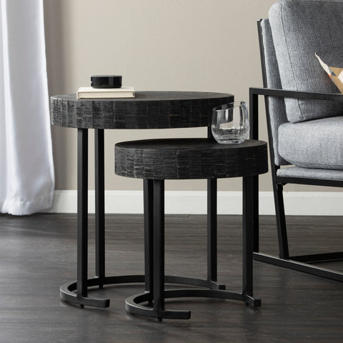 Image of Pair of nesting accent tables Image 1