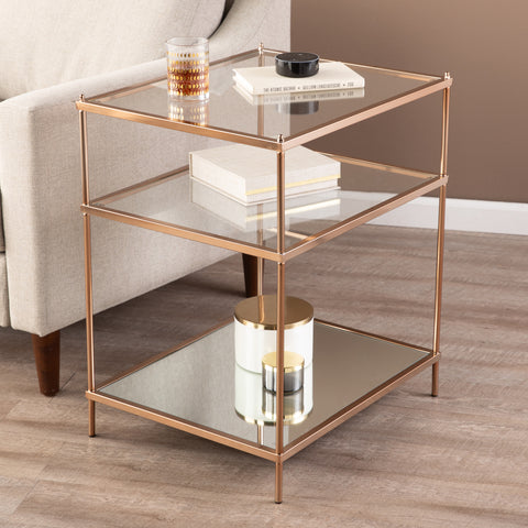Image of Three-tier side table with display storage Image 4