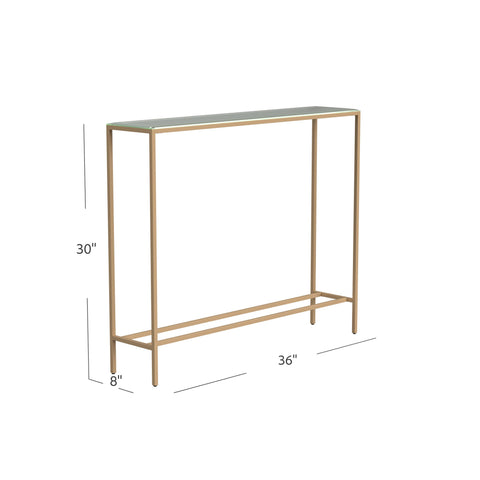 Image of Narrow console table with mirrored top Image 10