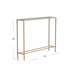 Narrow console table with mirrored top Image 10