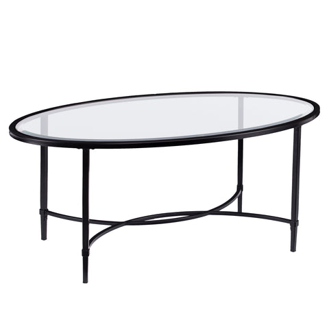Image of Sleek, oval-shaped coffee table Image 4