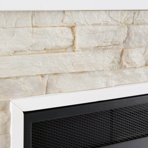 Electric firepace with touch screen and faux stone surround Image 3