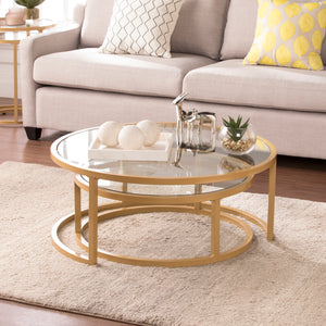 Set of 2 nesting coffee tables Image 2