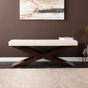 Upholstered entryway or dining bench Image 5