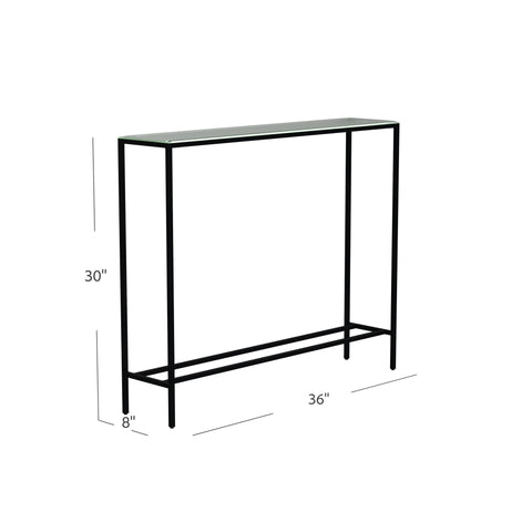 Image of Narrow console table with mirrored top Image 7