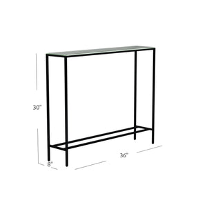 Narrow console table with mirrored top Image 7
