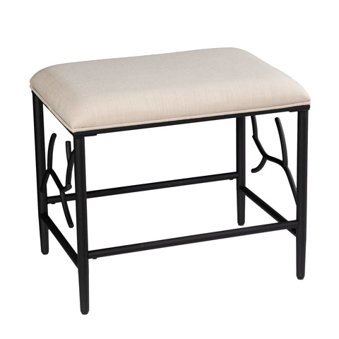 Modern stool w/ faux leather seat Image 3