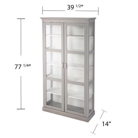 Image of Storage curio w/ glass doors Image 10