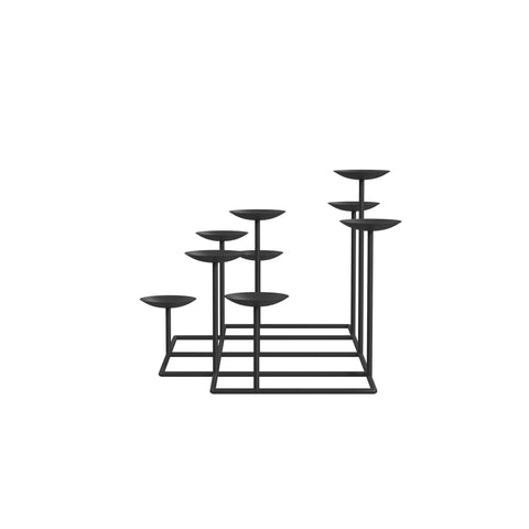 Image of Iron candelabra with wax candle holders Image 6