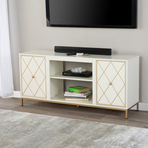 Modern media stand with storage Image 1