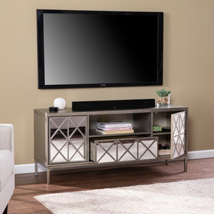 TV console with storage and mirrored panels Image 3
