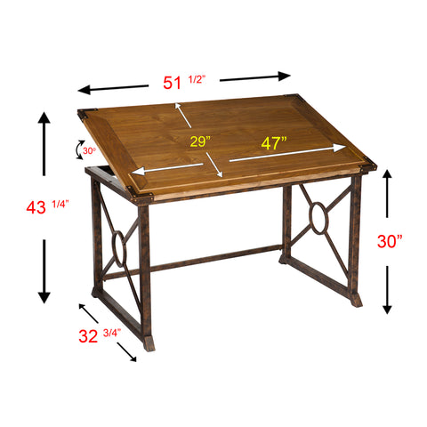 Image of Adjustable tabletop tilts up to 30 degrees for ergonomic comfort at any task Image 9